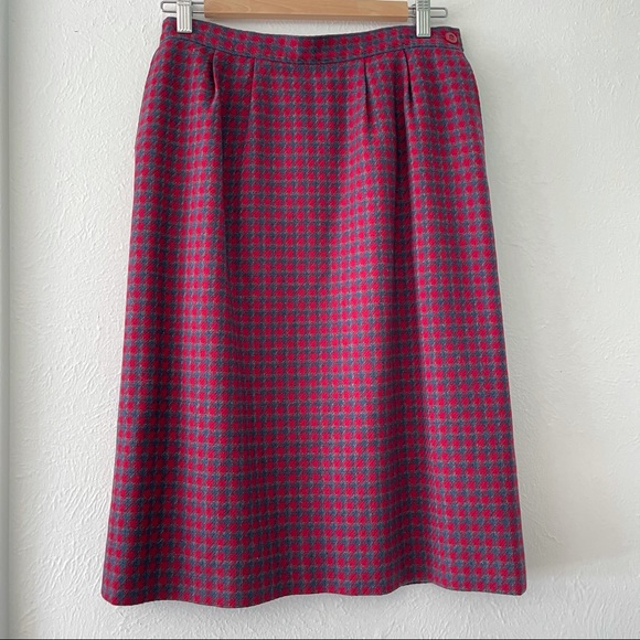 Vintage Pendleton red wool skirt suit set - Picture 6 of 12